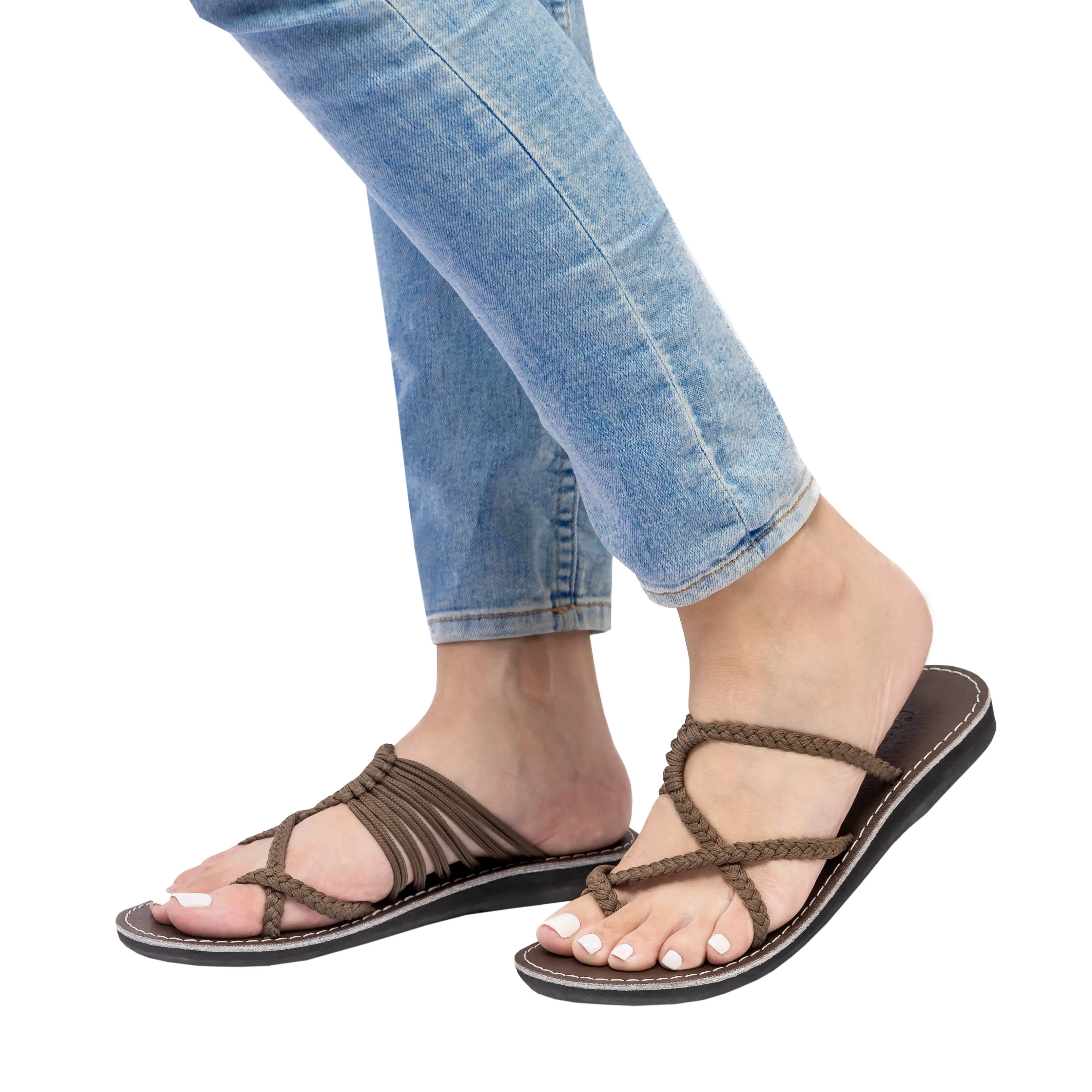 Oceanbliss - Taupe Rope Sandals