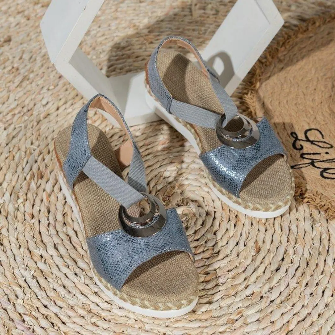 OCW Women Orthopedic Wedge Sandals Comfortable Ankle-Strap Open-Toe Chic Summer Sandals