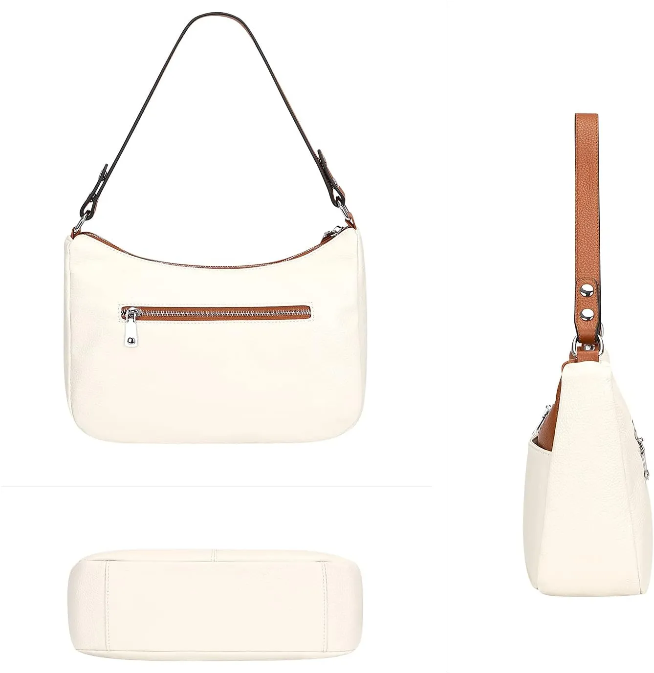 Over Earth Soft Leather Handbags for Women Crossbody Purses Multi Pockets Shoulder Bags Messenger Bag Medium