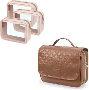 PACKISM Hanging Travel Toiletry Bag and TSA Approved Clear Bag, Bundle Sales