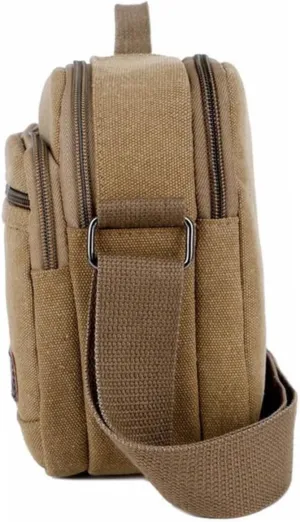 PartyKindom Fashionable Canvas Satchel Bag for Men Crossbody Tote Bags Secure Storage for Commuting