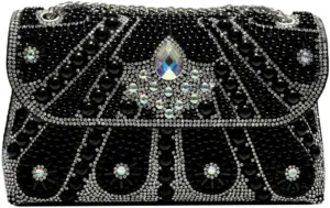 Pearl Clutch Bag Women 2025 Trendy Noble Crystal Rhinestone Purses Evening Bags Chain Handbags Wedding Party Prom