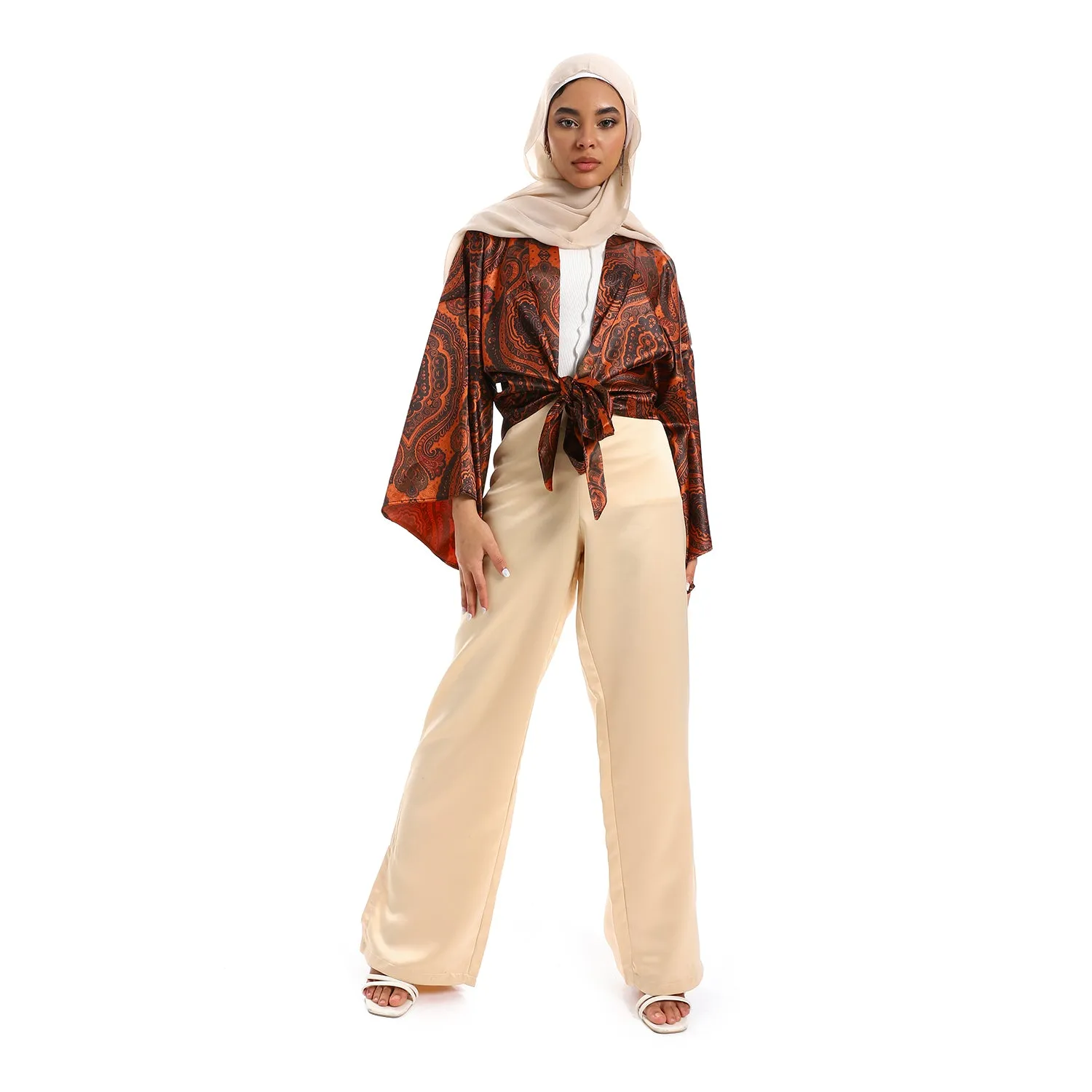 Plain Silver Statement Plain Women Silk Pants