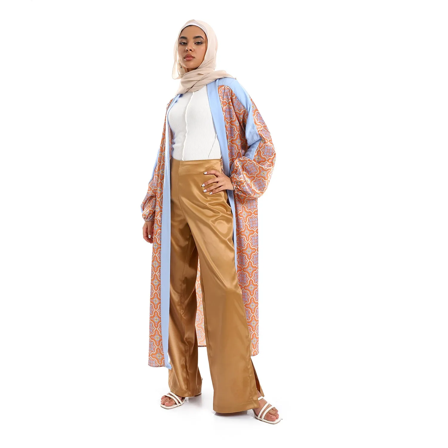 Plain Silver Statement Plain Women Silk Pants