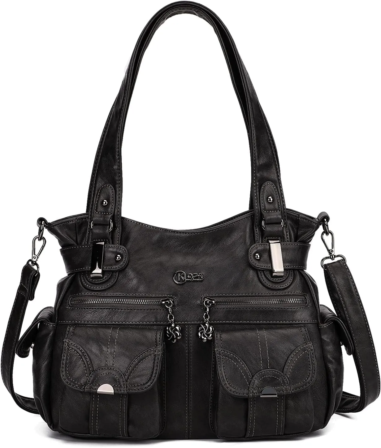 Purses and Handbags for Women Large Hobo Shoulder Bags Soft PU Leather Multi-Pocket Tote Bag