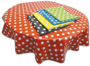 PVC Table Cover Yellow Spot - Circle