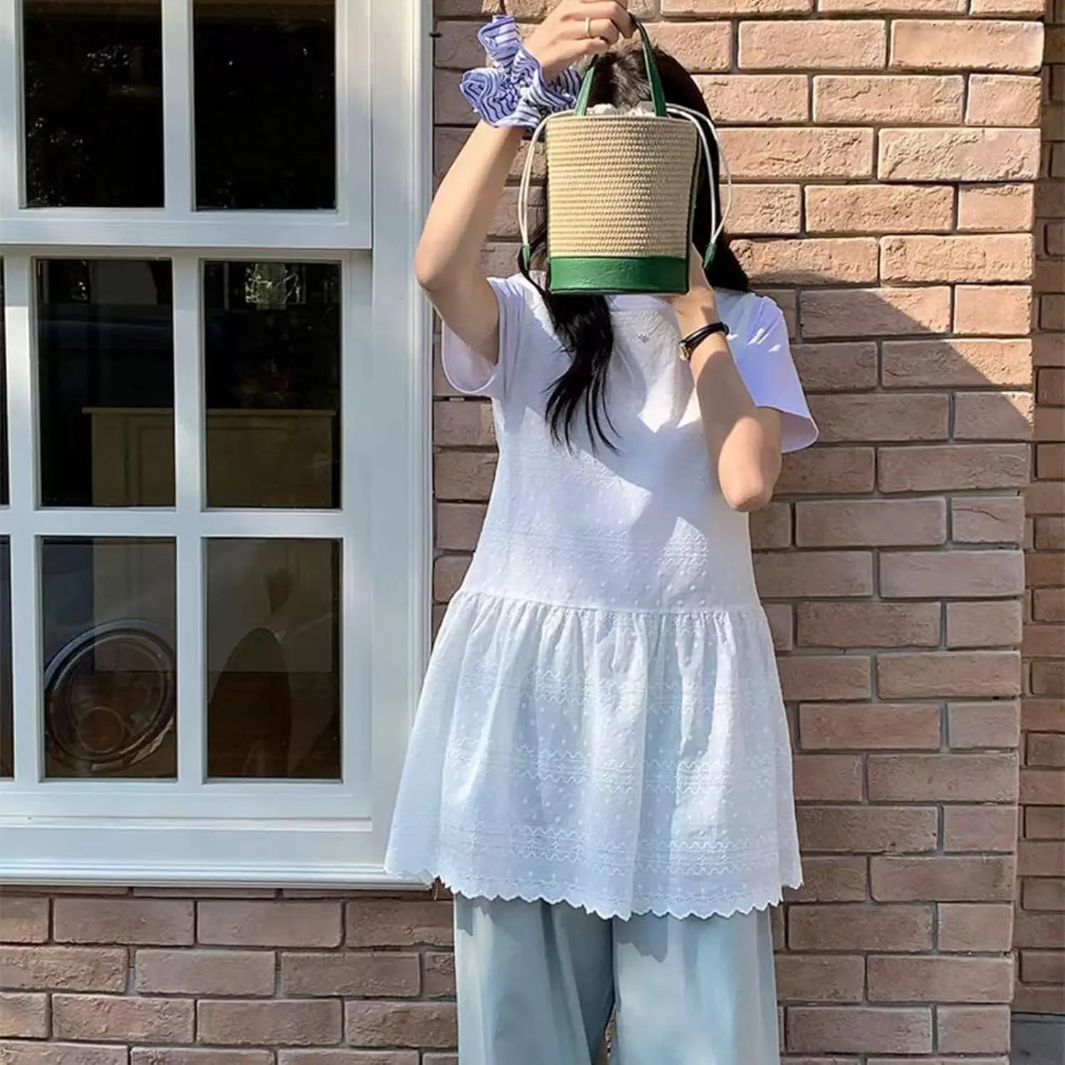 Rattan Bucket Wicker Bag Basket Handbag Cane Purse For WomenStraw Bucket Bags For WomenBasket Handbag