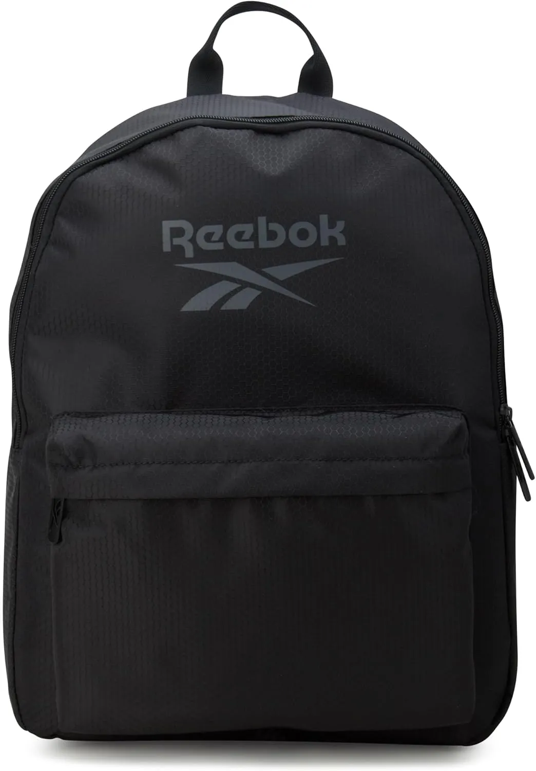 Reebok Element Backpack - Lightweight Compact Everyday Carry On Work, Gym, or Travel Backpack for Men and Women, Black Element with Grey Logo