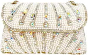 Rhinestone Evening Clutches Women 2025 Glitter Handbag Elegant Small Shoulder Bag Chain Clutch Purse Wedding Party