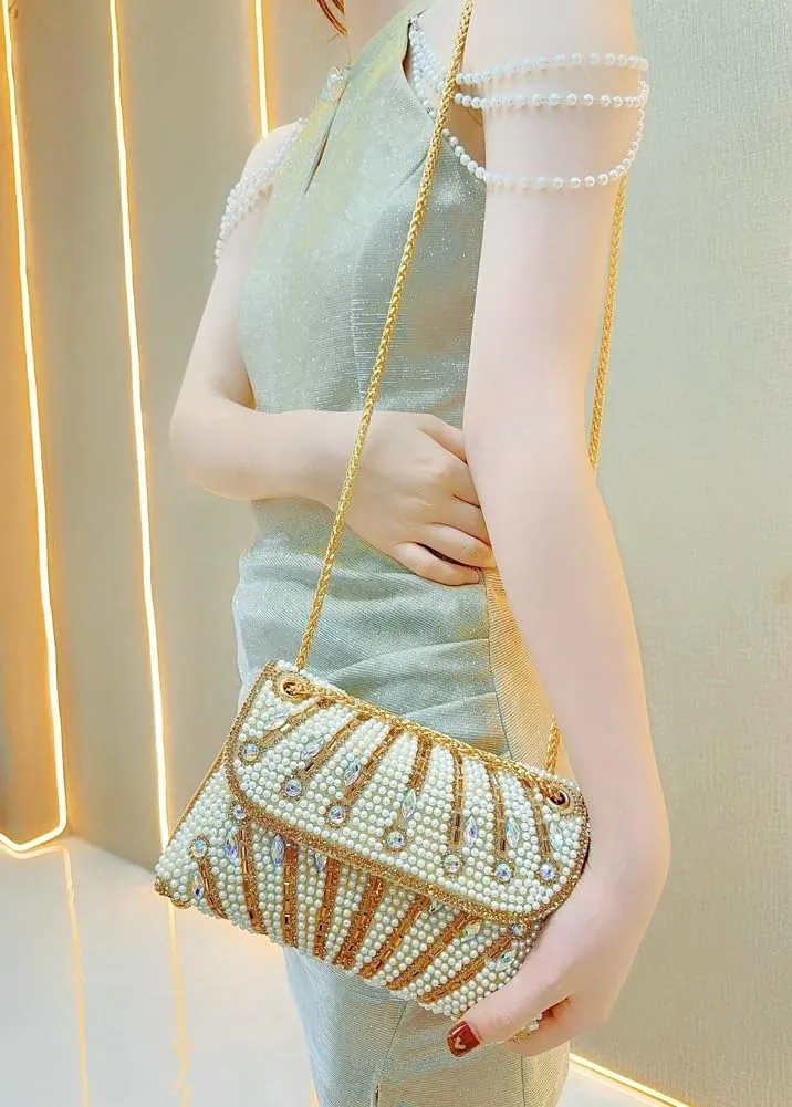 Rhinestone Evening Clutches Women 2025 Glitter Handbag Elegant Small Shoulder Bag Chain Clutch Purse Wedding Party