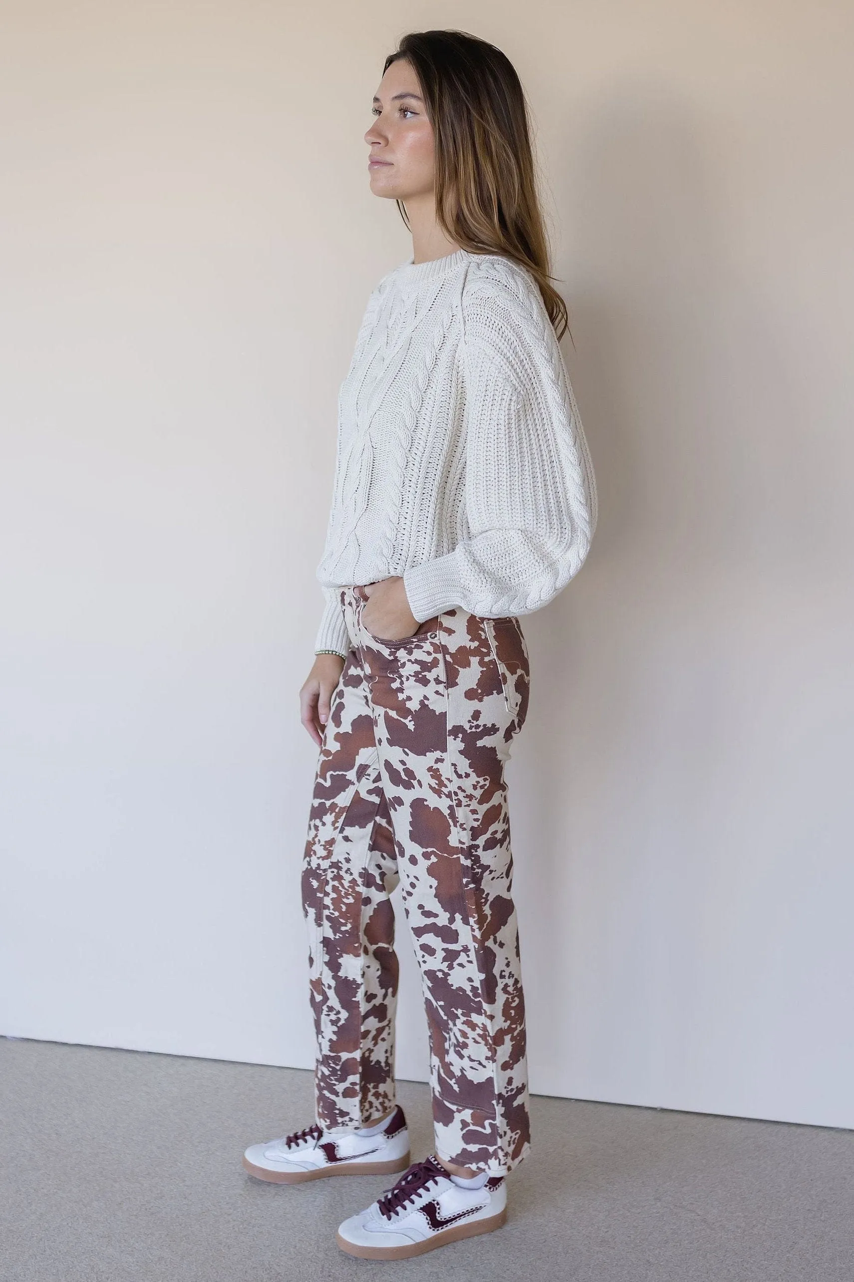 Risk Taker Mid-Rise Printed Jeans