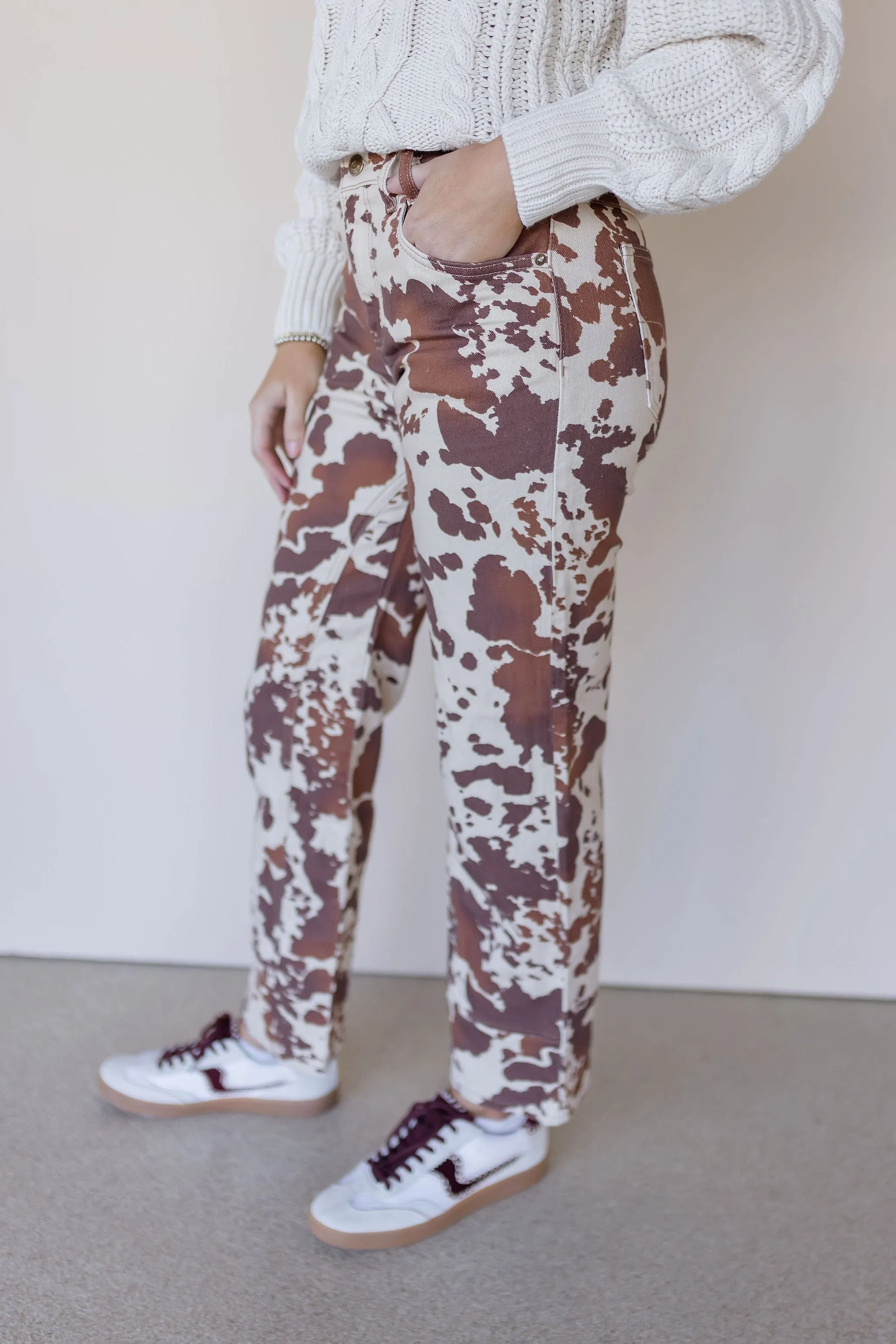 Risk Taker Mid-Rise Printed Jeans