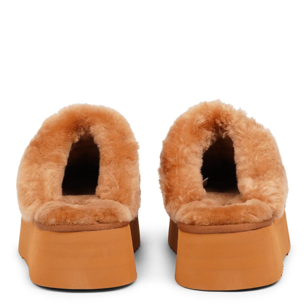 Robson - Suede Mules with shearling