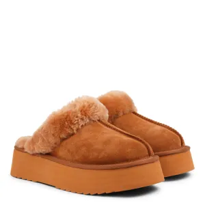 Robson - Suede Mules with shearling