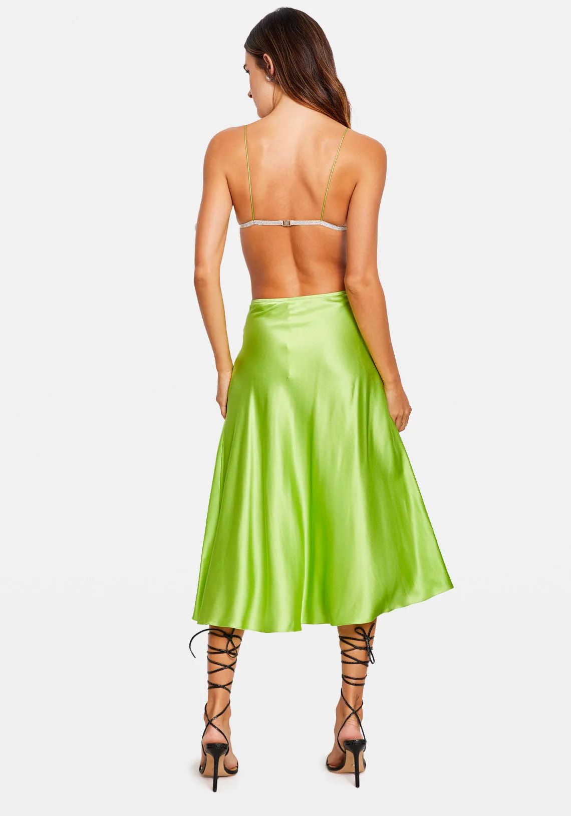 ROISE SILK BRA LIME GREEN