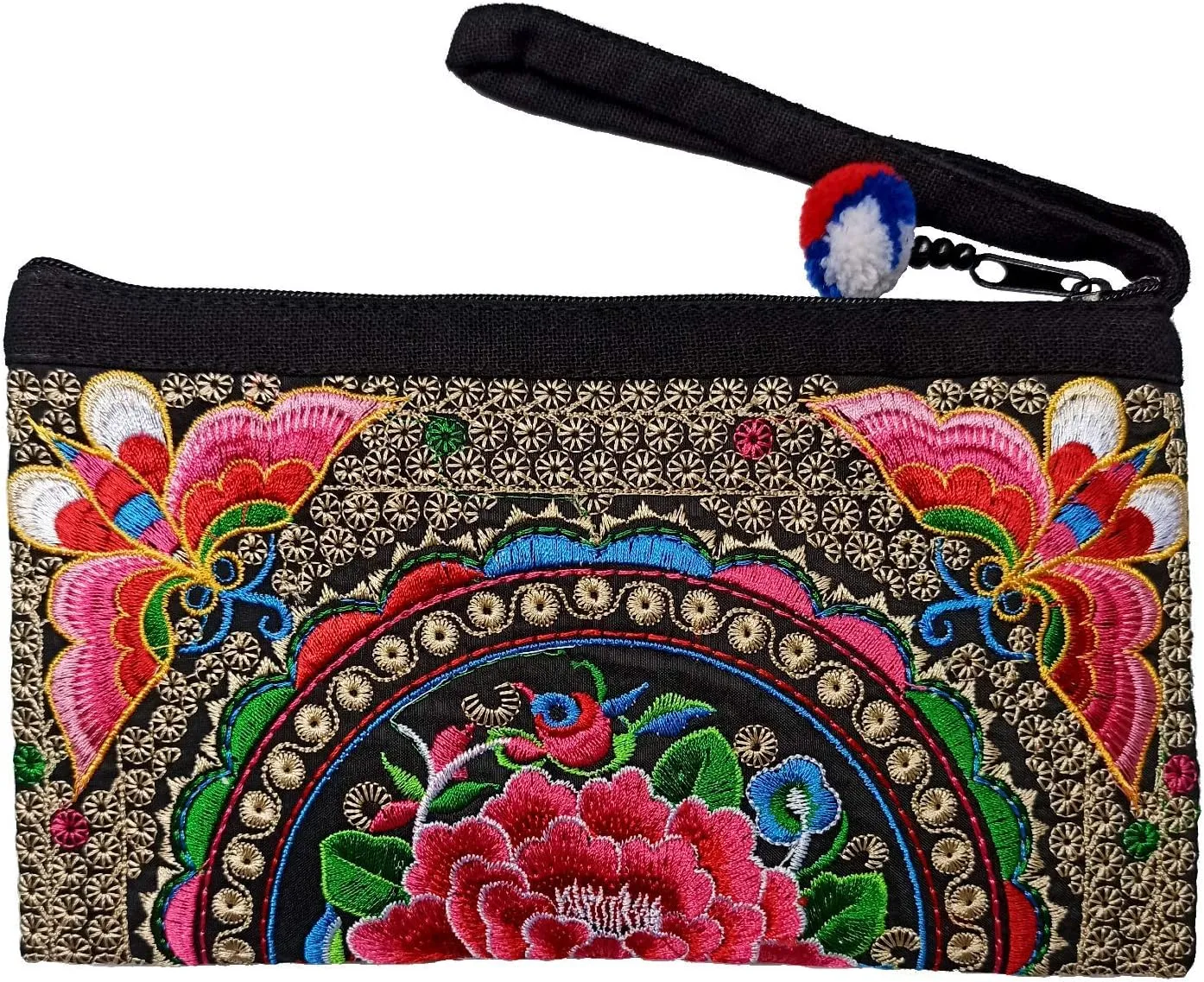 Sabai Jai - Smartphone Wristlet Bag - Handmade Embroidered Boho Clutch Wallets Purses