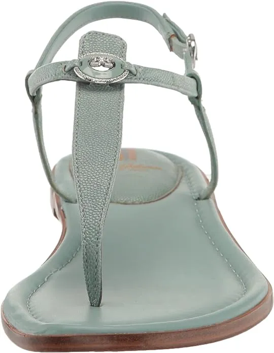 Sam Edelman Gigi Tide Blue Signet Ankle Strap Open Toe Thong Flats Sandals