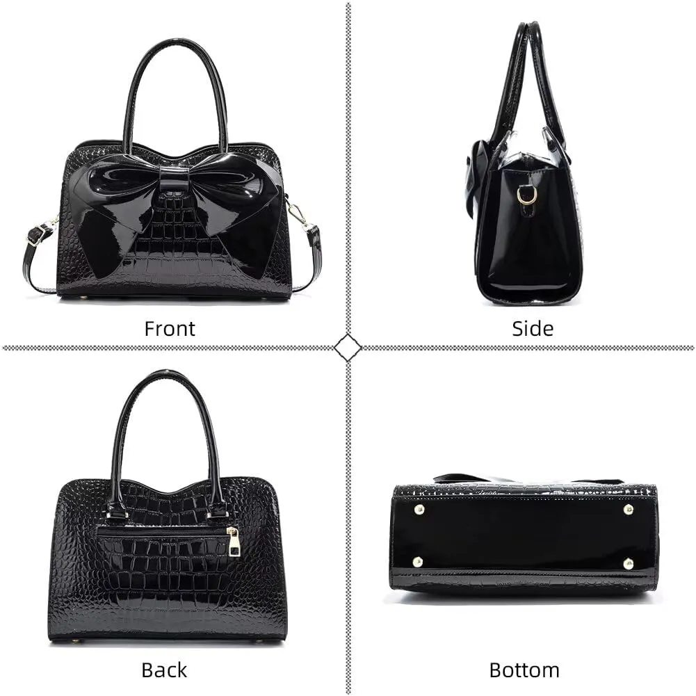 Satchel Handbag for Women Designer Tote Purse Leather Shoulder Bag Roomy Top Handle Satchel Purse for Office Dating