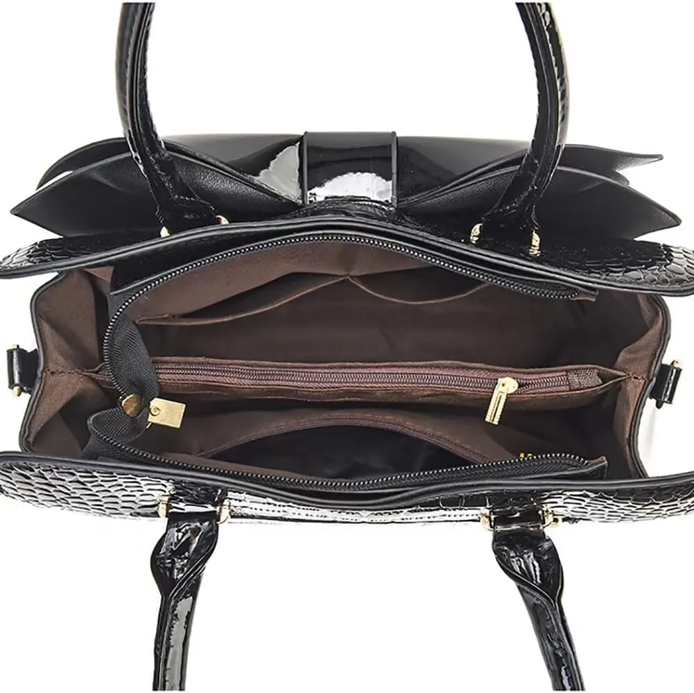 Satchel Handbag for Women Designer Tote Purse Leather Shoulder Bag Roomy Top Handle Satchel Purse for Office Dating