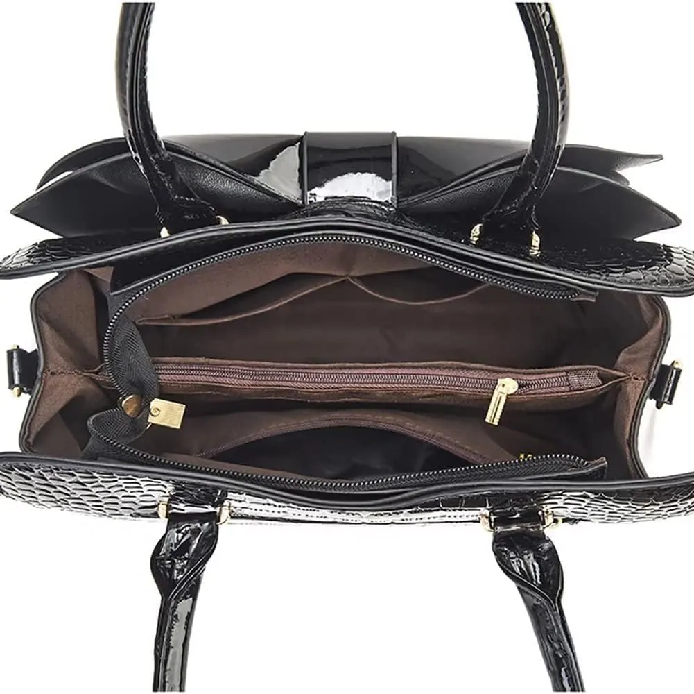 Satchel Handbag for Women Designer Tote Purse Leather Shoulder Bag Roomy Top Handle Satchel Purse for Office Dating