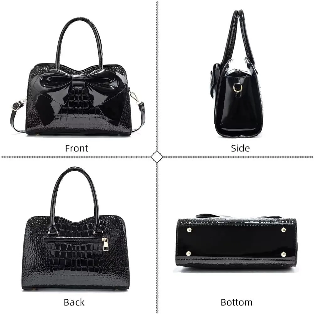 Satchel Handbag for Women Designer Tote Purse Leather Shoulder Bag Roomy Top Handle Satchel Purse for Office Dating