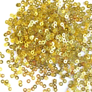 Sequins - Flat - Circle - 3mm - Rich Gold (S11)