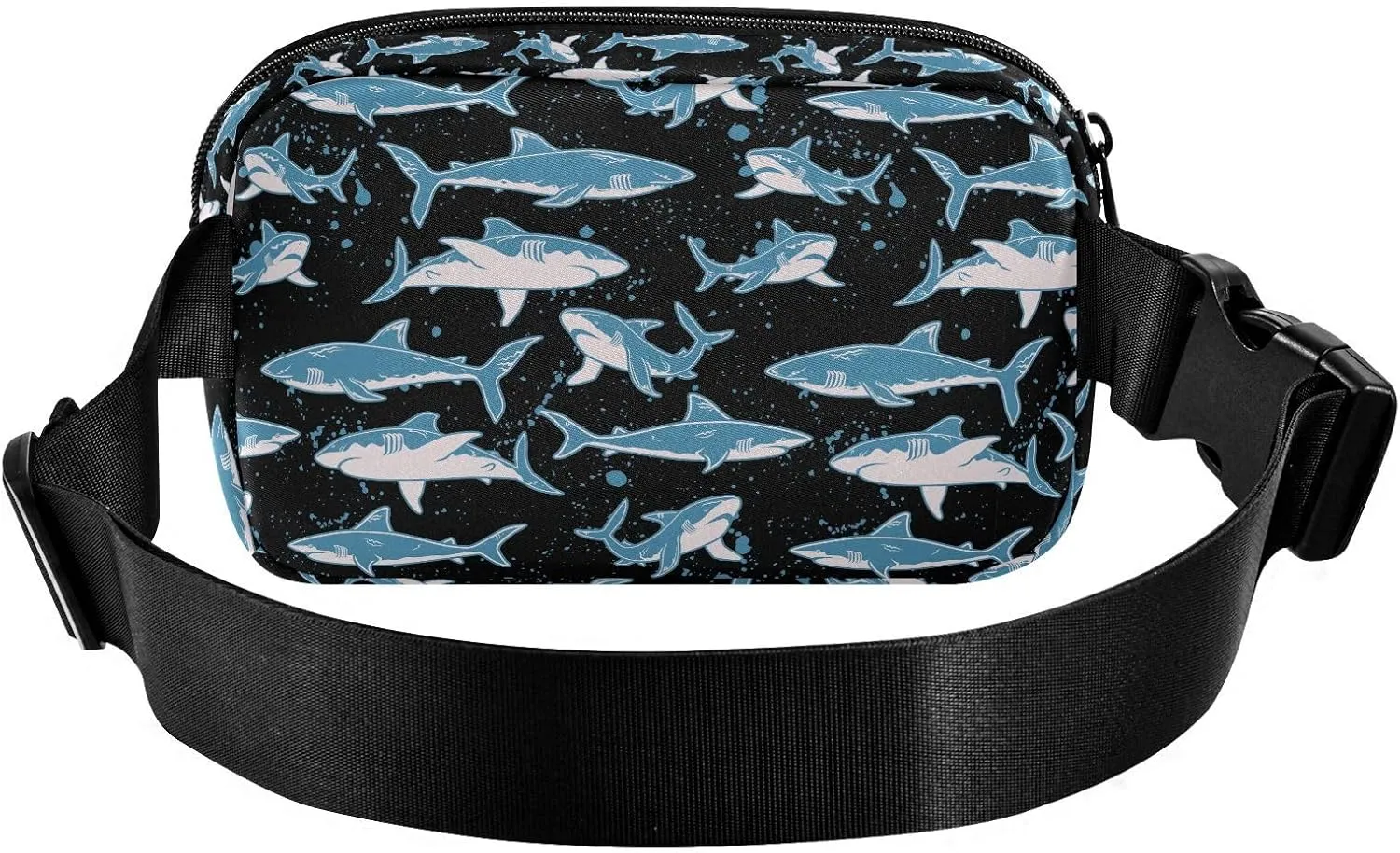 Shark Fanny Pack for Women Belt Bag Lightweight Crossbody Bags Waterproof Waist Pouch for Traveling Walking Running Hiking Cycling