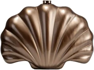 Shell Shaped Acrylic Clutch Purse for Women Evening Handbag Designer Glitter Ladies Clutches for Wedding Party