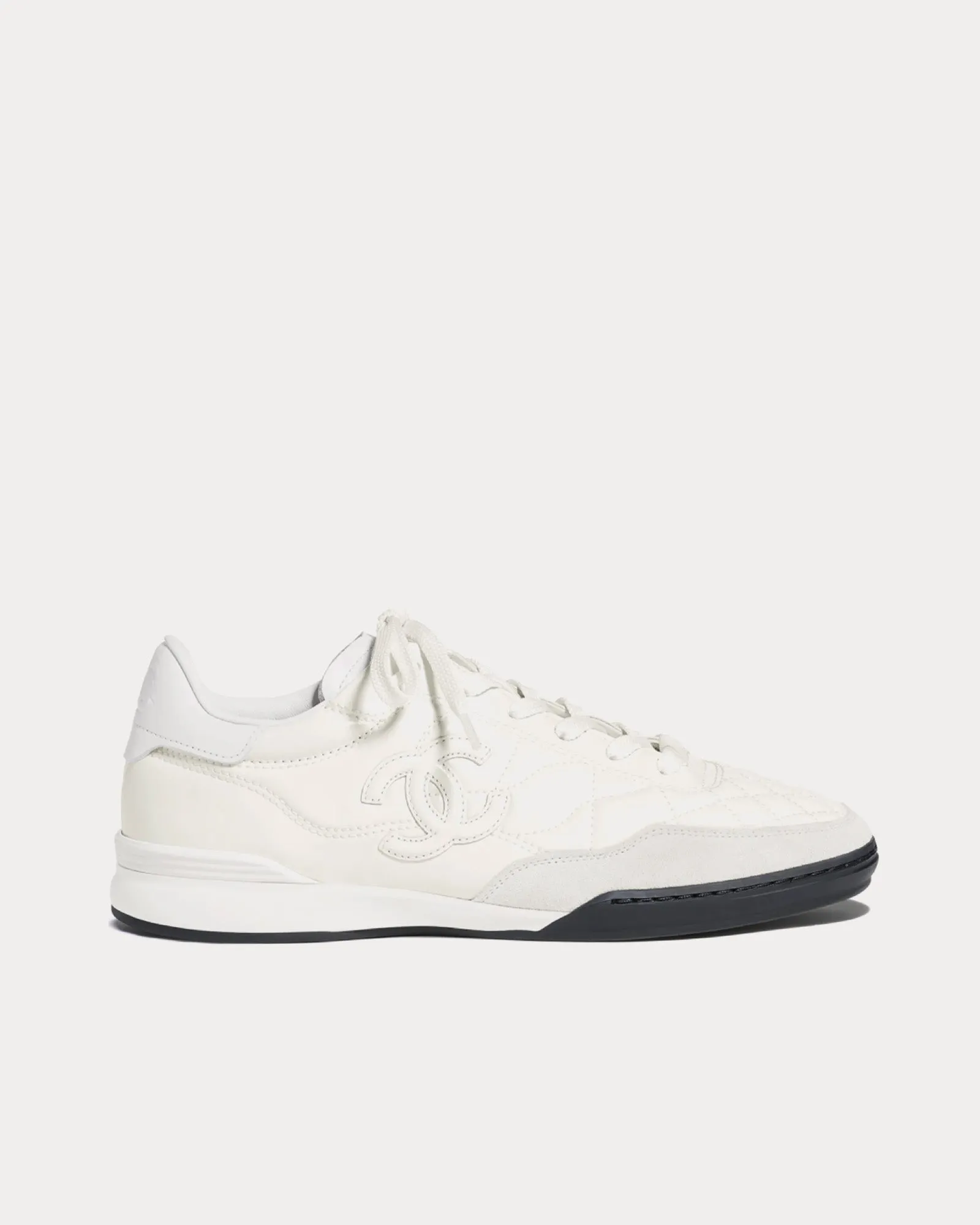 Shiny Calfskin White Low Top Sneakers