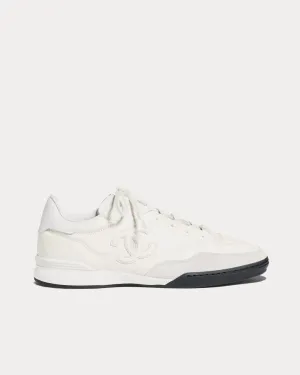 Shiny Calfskin White Low Top Sneakers