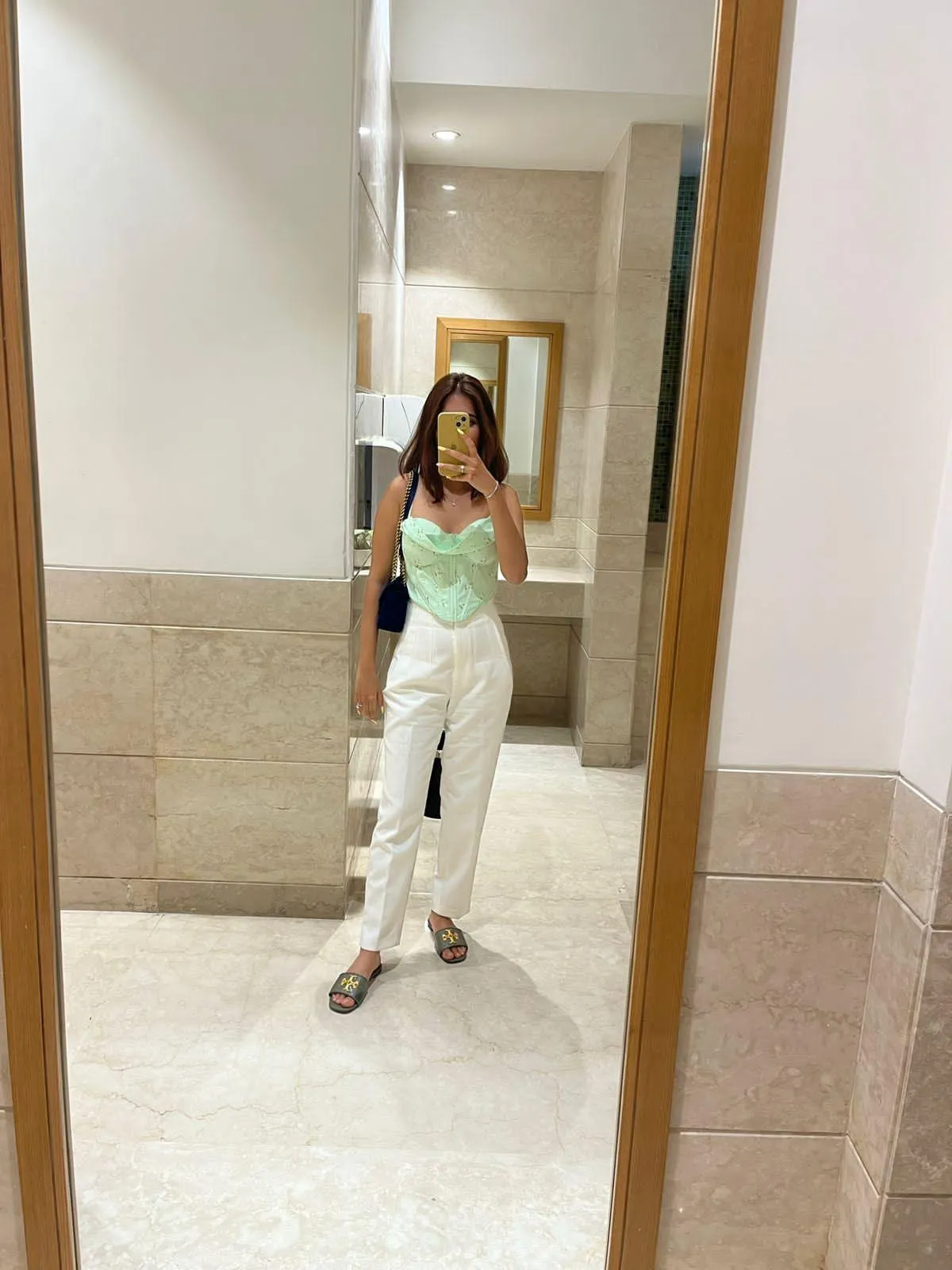 Simone Corset Top in Green