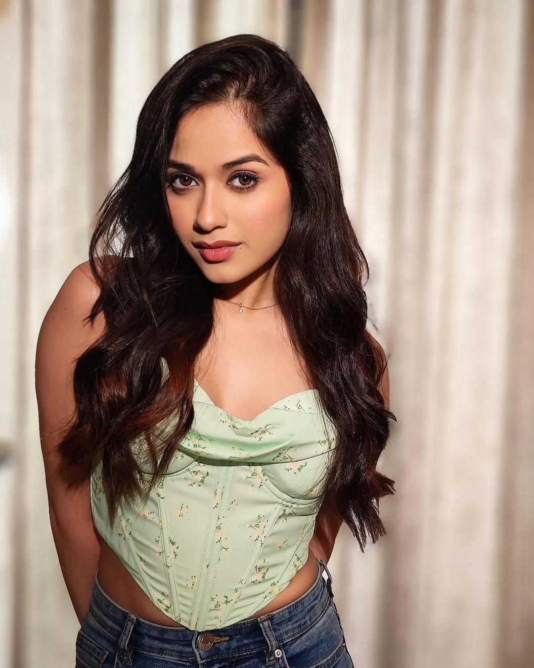 Simone Corset Top in Green