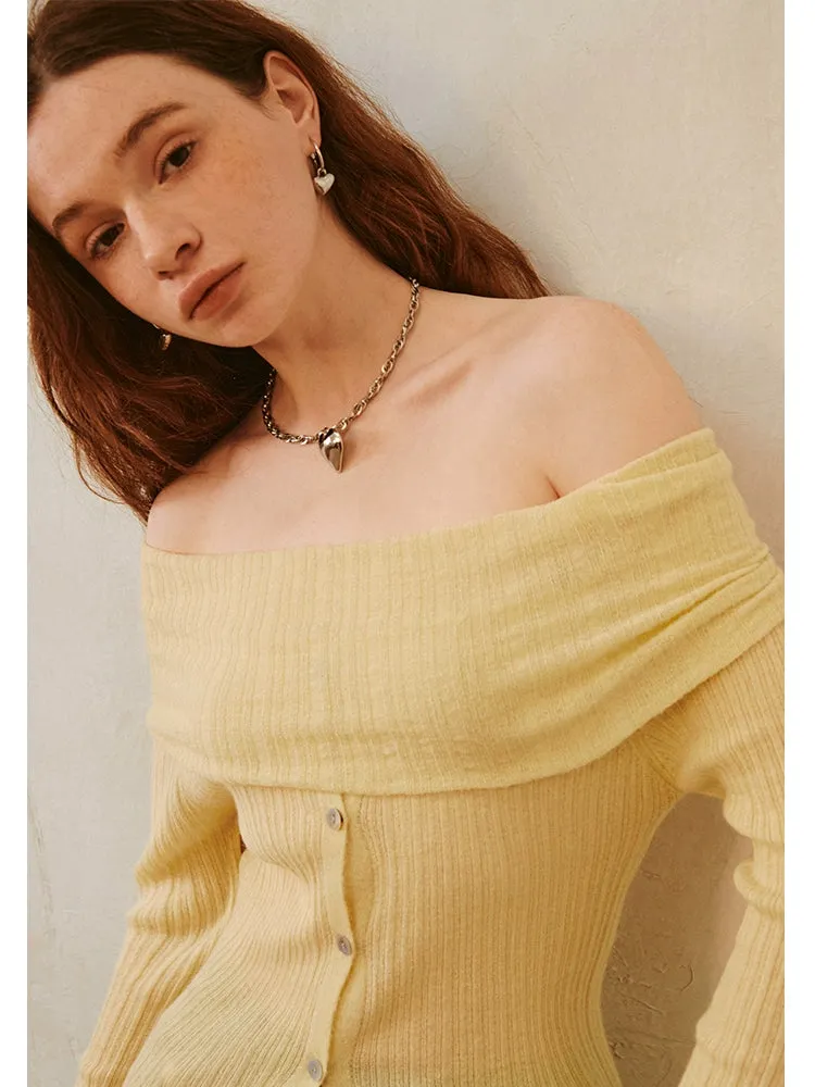 Slim off shoulder sweater【s0000006412】