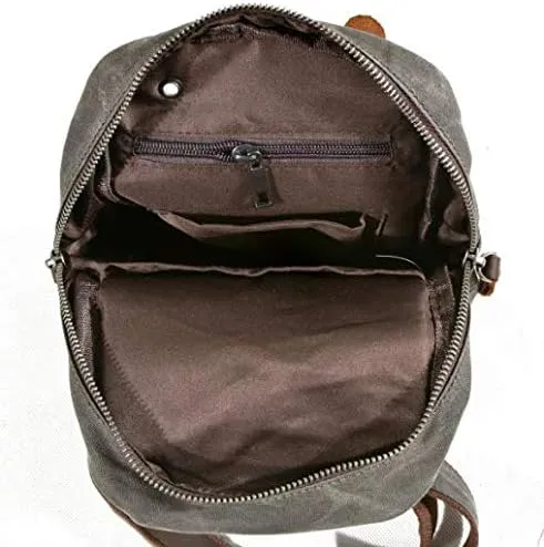 Sling Bag Chest Shoulder Backpack Fanny Pack Waterproof Canvas Waxed Crossbody Bags for Men (Brown, One_Size)