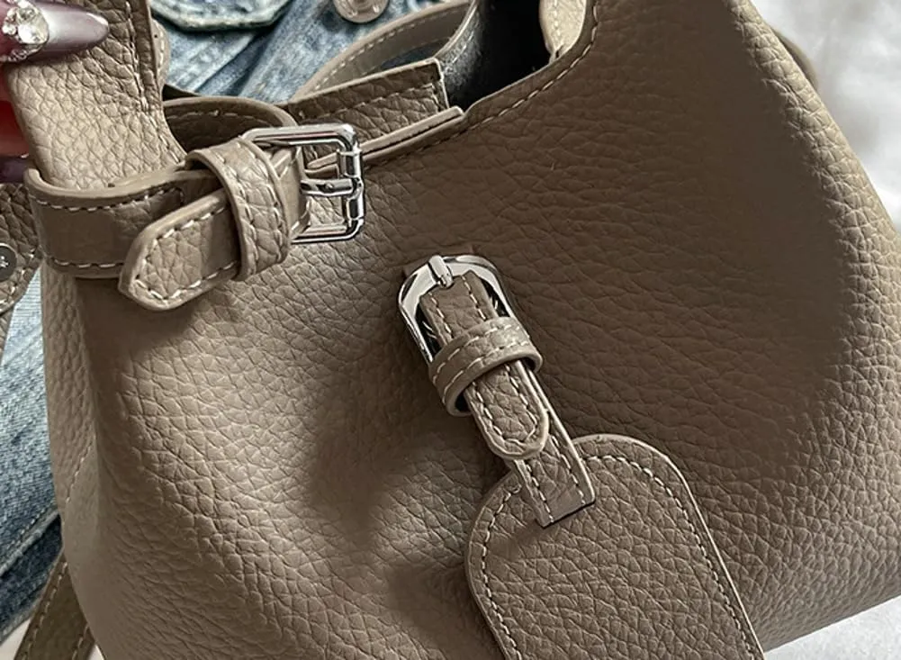 Small Bucket Bags Women 2025 Trendy Spring Hobo Handbags Shoulder Crossbody Purse Satchel Double Top Handle 2 PCS