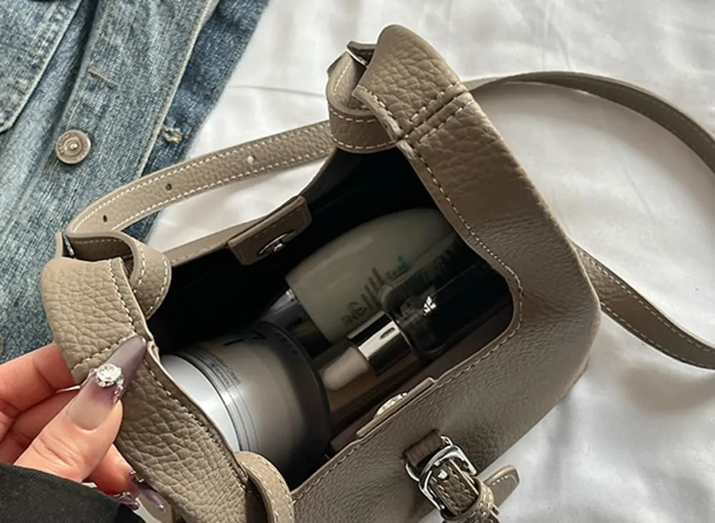 Small Bucket Bags Women 2025 Trendy Spring Hobo Handbags Shoulder Crossbody Purse Satchel Double Top Handle 2 PCS
