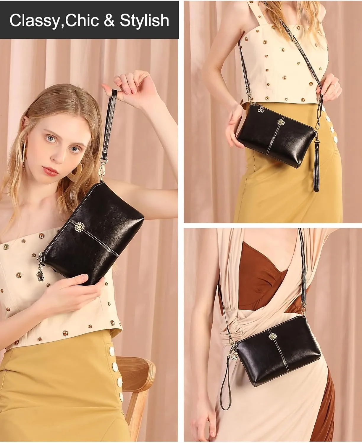 Small Crossbody Bags for women,Soft Leather Cell Phone Purse Lightweight,Little Crossbody Purses Women Trendy with Card slots