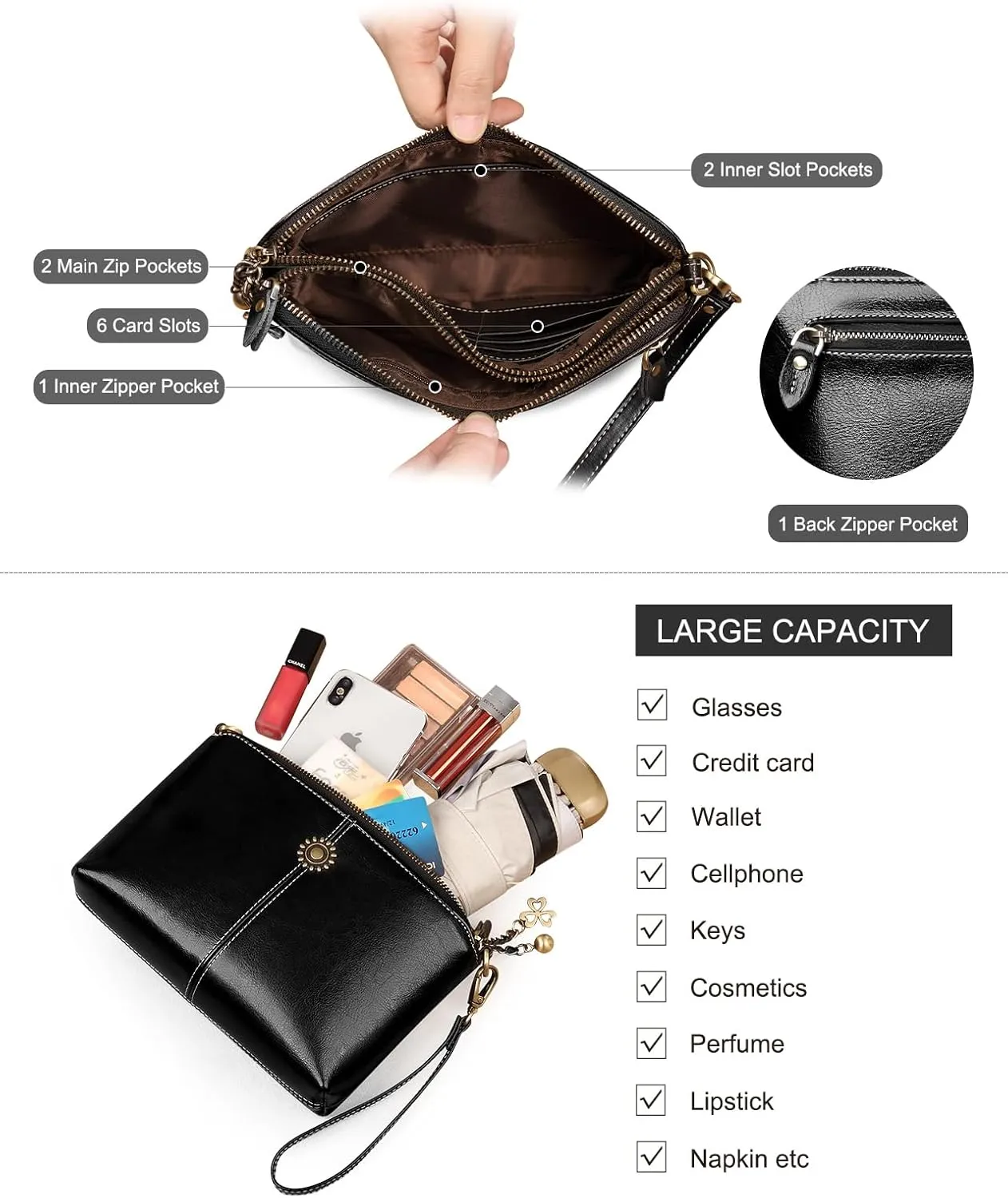Small Crossbody Bags for women,Soft Leather Cell Phone Purse Lightweight,Little Crossbody Purses Women Trendy with Card slots