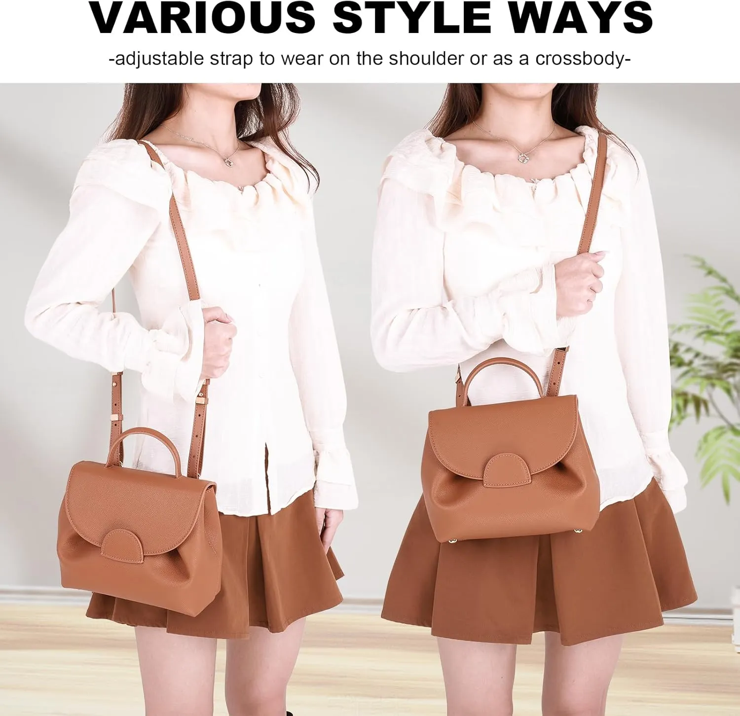 Small Satchel Handbags for Women Designer Luxury Tote Purses Crossbody Bags Faux Leather Top Handle Bag Shoulder Bag
