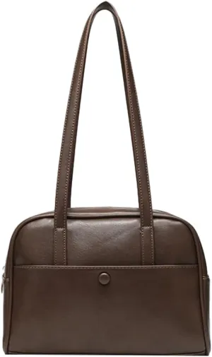 Soft Vegan Leather Shoulder Bags for Women Large Vintage Tote Purse Working Shopping Handbag Underarm Satchels