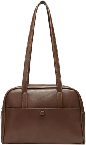 Soft Vegan Leather Shoulder Bags for Women Large Vintage Tote Purse Working Shopping Handbag Underarm Satchels