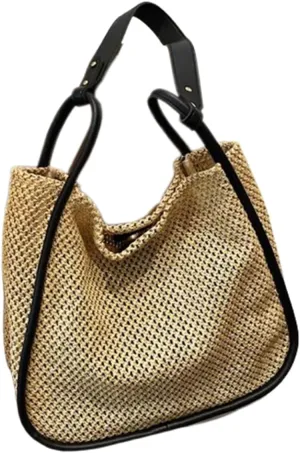 Straw Bag for Women for Wedding, Beach Bag Straw Purses for Women Summer Woven Beach Tote Bag with Straw Clutch