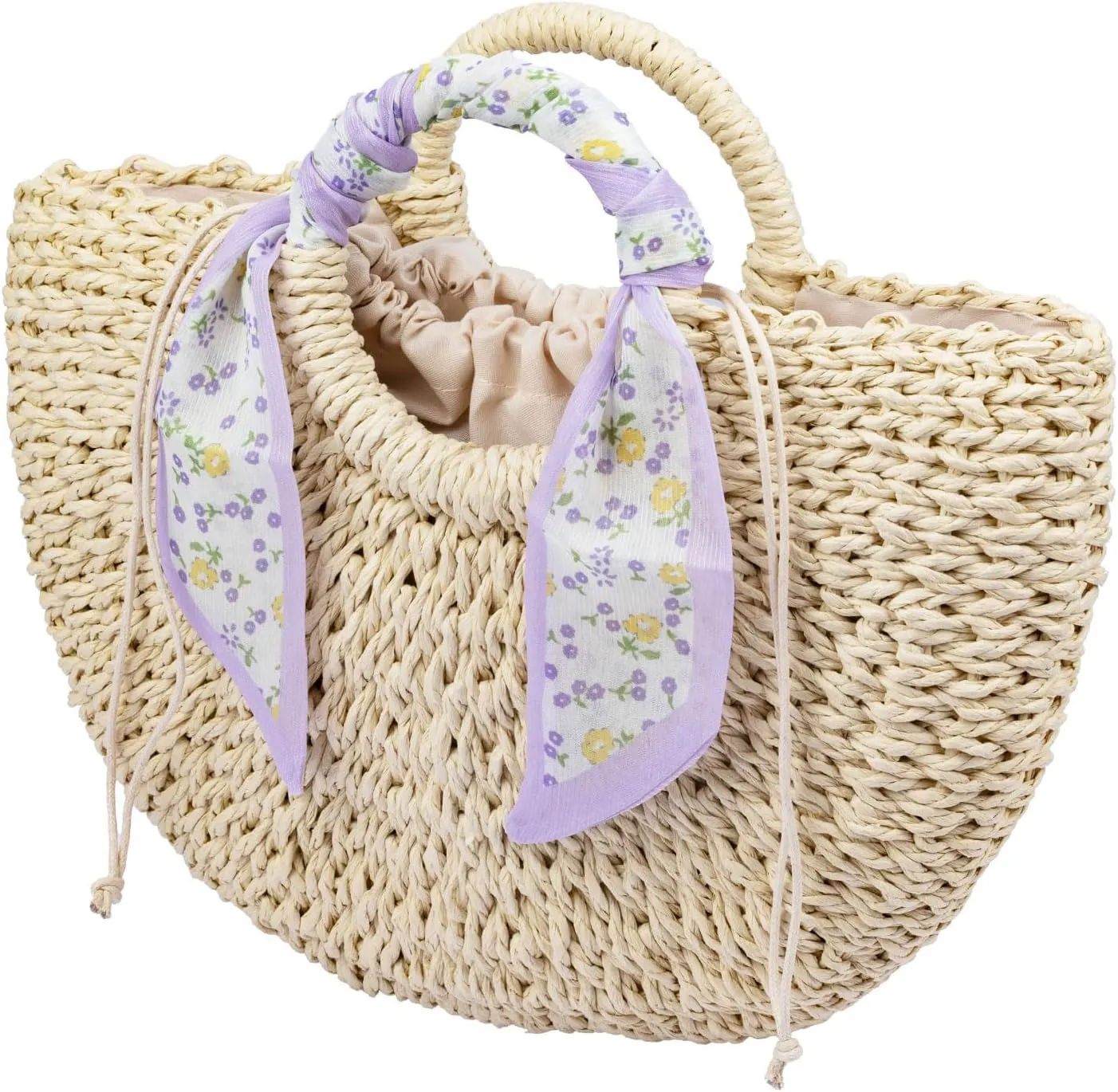 Straw bags for women 2025 Summer Rattan Bags Women Straw Hand-woven Top-handle Handbag Sea Rattan Tote Clutch