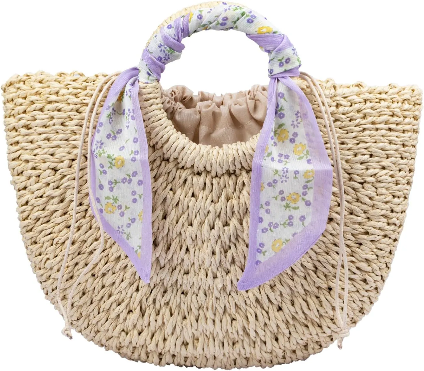 Straw bags for women 2025 Summer Rattan Bags Women Straw Hand-woven Top-handle Handbag Sea Rattan Tote Clutch