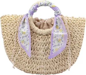 Straw bags for women 2025 Summer Rattan Bags Women Straw Hand-woven Top-handle Handbag Sea Rattan Tote Clutch