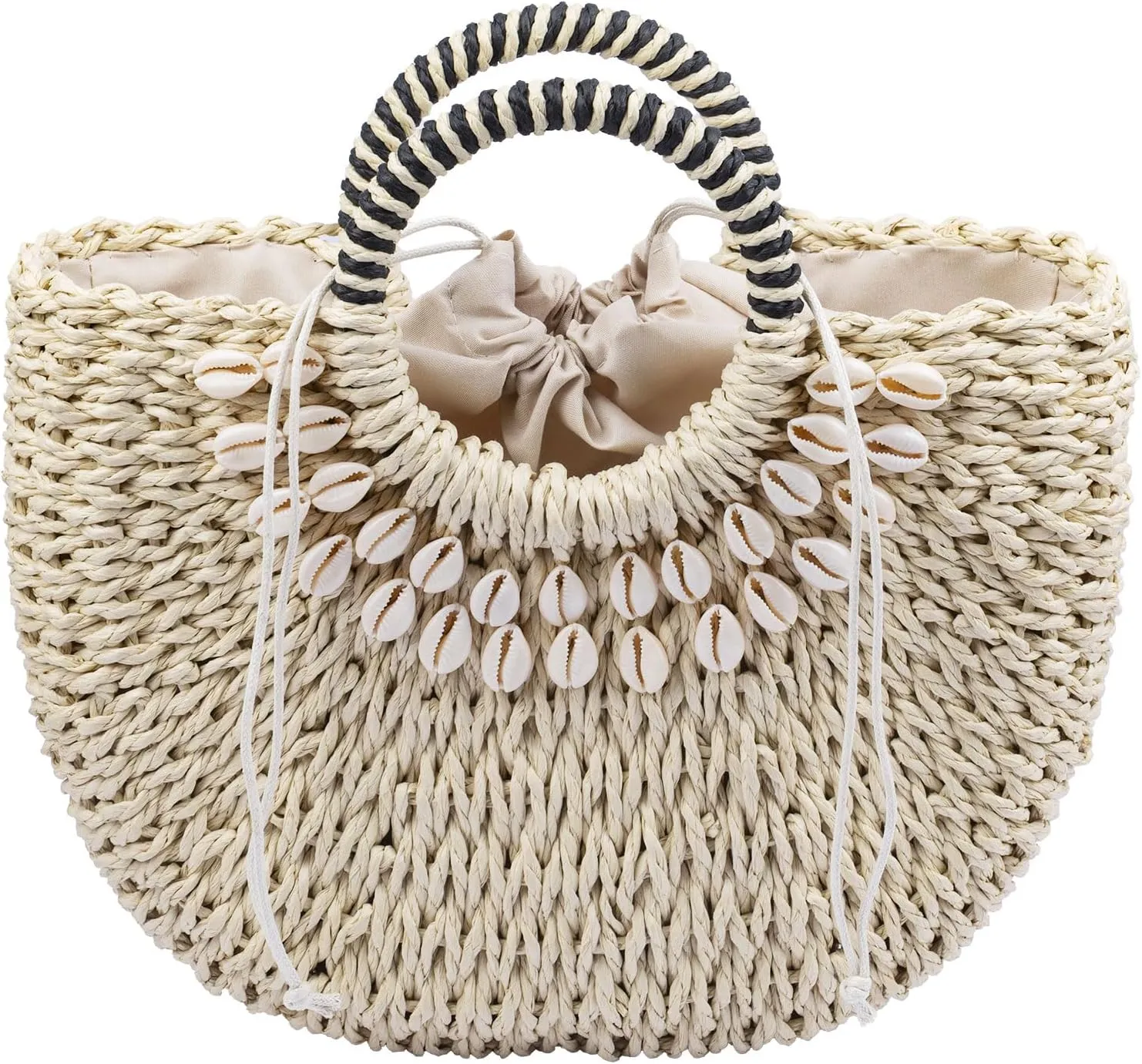Straw bags for women 2025 Summer Rattan Bags Women Straw Hand-woven Top-handle Handbag Sea Rattan Tote Clutch