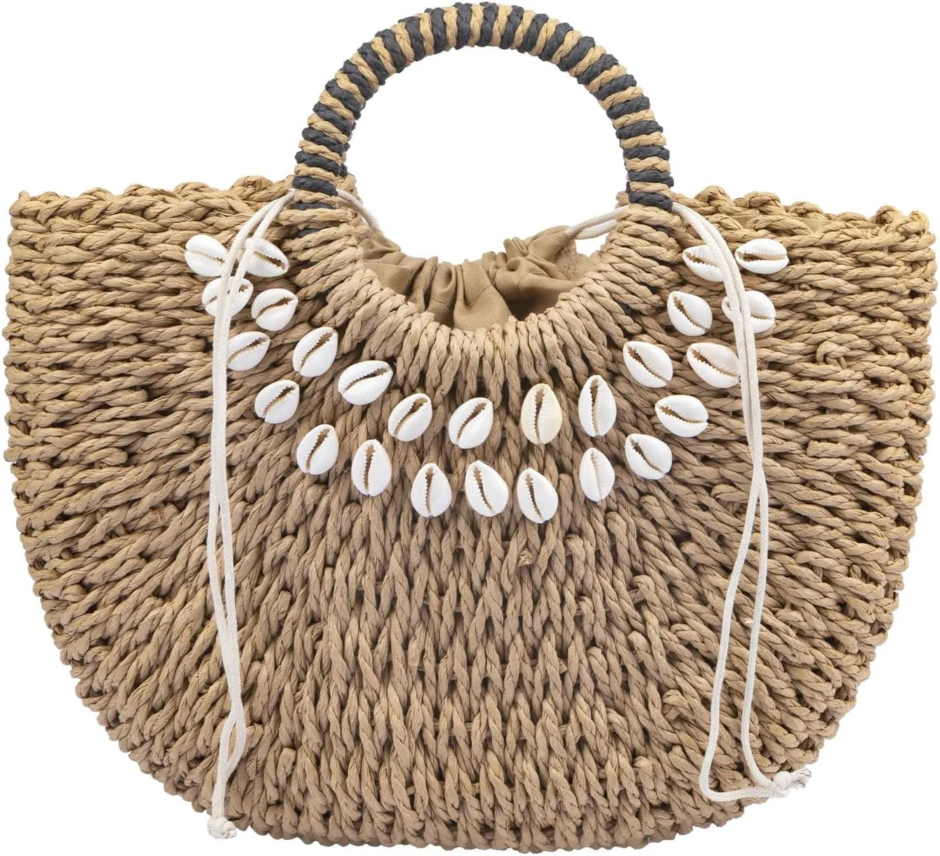 Straw bags for women 2025 Summer Rattan Bags Women Straw Hand-woven Top-handle Handbag Sea Rattan Tote Clutch