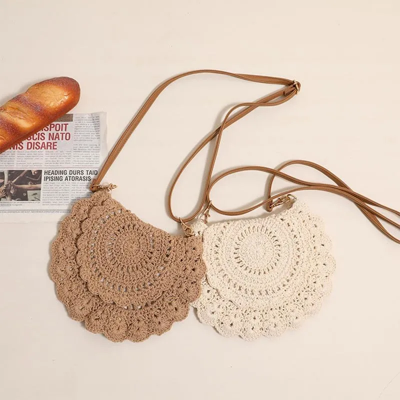 Straw Bags for Women Travel Straw Totes Bag Woven Summer Handmade Shoulder Bag Handbag with Adjustable Strap Beige