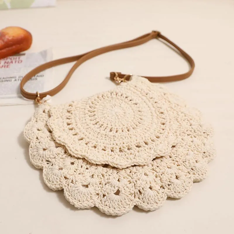 Straw Bags for Women Travel Straw Totes Bag Woven Summer Handmade Shoulder Bag Handbag with Adjustable Strap Beige