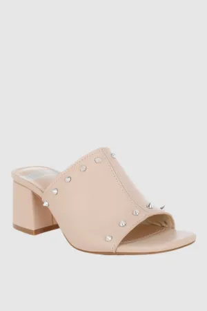 Stud Embellished Mules